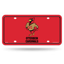 Otterbein Cardinals Metal Auto Tag