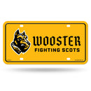 Wooster Fighting Scots Metal Auto Tag