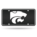 Kansas State University - Carbon Fiber Design - Metal Auto Tag