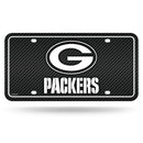 Packers - Carbon Fiber Design - Metal Auto Tag