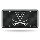 Virginia University - Carbon Fiber Design - Metal Auto Tag