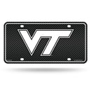 Virginia Tech - Carbon Fiber Design - Metal Auto Tag