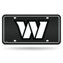 Washington Commanders Carbon Fiber Metal Auto Tag