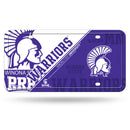 Winona State Warriors Split Design Metal Auto Tag