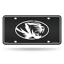 Missouri University - Carbon Fiber Design - Metal Auto Tag