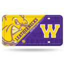 Western Illinois Leathernecks Split Design Metal Auto Tag