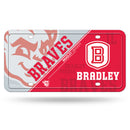 Bradley Braves Split Design Metal Auto Tag