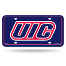Illinois-Chicago Flames Metal Auto Tag