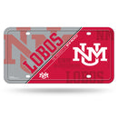 New Mexico Lobos Split Design Metal Auto Tag
