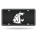 Washington State University - Carbon Fiber Design - Metal Auto Tag