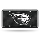 Oregon State - Carbon Fiber Design - Metal Auto Tag