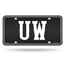 Wyoming University - Carbon Fiber Design - Metal Auto Tag