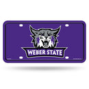 Weber State Wildcats Metal Auto Tag