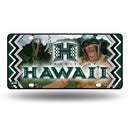 Hawaii Rainbow Warriors Metal Auto Tag