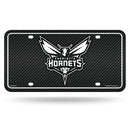 Hornets - Carbon Fiber Design - Metal Auto Tag
