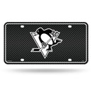 Penguins - Carbon Fiber Design - Metal Auto Tag