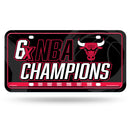 Bulls : 6 Time NBA Champs Metal Auto Tag