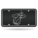 Heat - Carbon Fiber Design - Metal Auto Tag