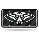 Pelicans - Carbon Fiber Design - Metal Auto Tag