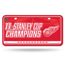 Red Wings : 11 Time Stanley Cup Champs  Metal Auto Tag