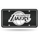 Lakers - Carbon Fiber Design - Metal Auto Tag