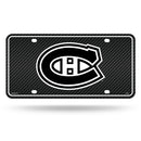 Canadiens - Carbon Fiber Design - Metal Auto Tag