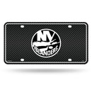 Islanders - Carbon Fiber Design - Metal Auto Tag