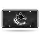 Canucks - Carbon Fiber Design - Metal Auto Tag