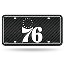 76ers - Carbon Fiber Design - Metal Auto Tag