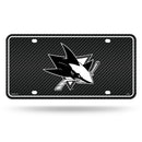 Sharks - Carbon Fiber Design - Metal Auto Tag