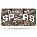 Spurs / Mossy Oak Camo Break-Up Metal Auto Tag
