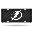 Lightning - Carbon Fiber Design - Metal Auto Tag
