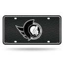 Senators - Carbon Fiber Design - Metal Auto Tag