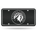 Timberwolves - Carbon Fiber Design - Metal Auto Tag