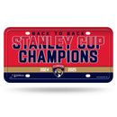 Florida Panthers 2025 Back to Back Stanley Cup Champions Metal Auto Tag