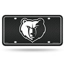 Grizzlies - Carbon Fiber Design - Metal Auto Tag
