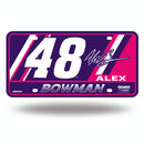 Alex Bowman Metal Auto Tag