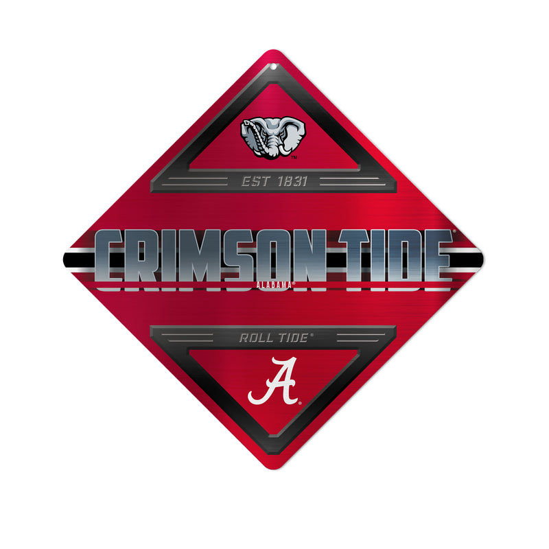 Alabama University Metal Wall Sign 16.5 X 16.5