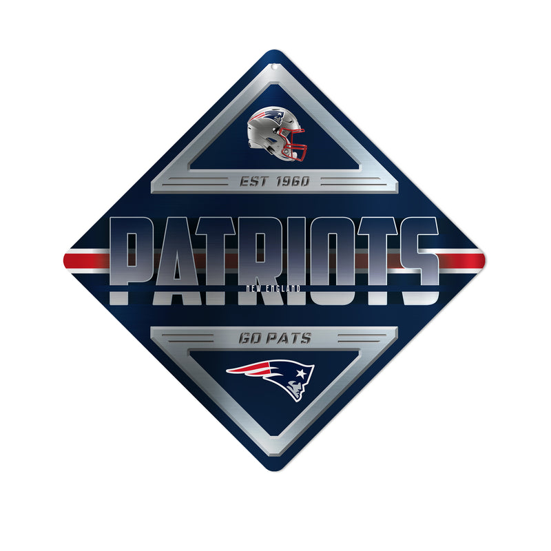 Patriots Metal Wall Sign 16.5 X 16.5