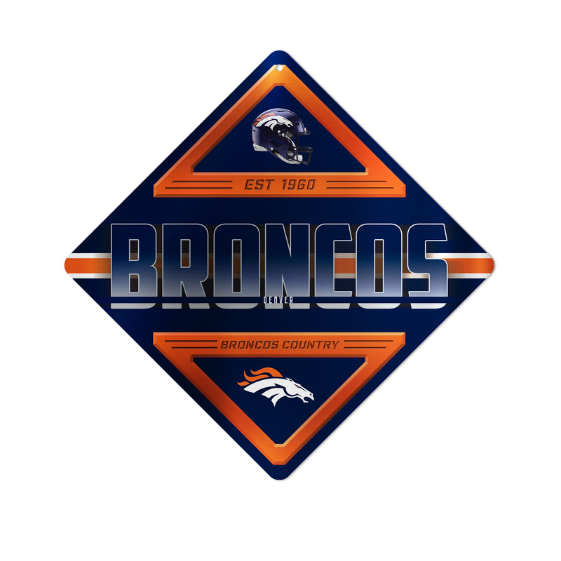 Broncos Metal Wall Sign 16.5 X 16.5