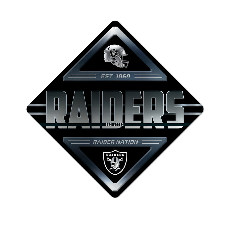 Raiders Metal Wall Sign 16.5 X 16.5