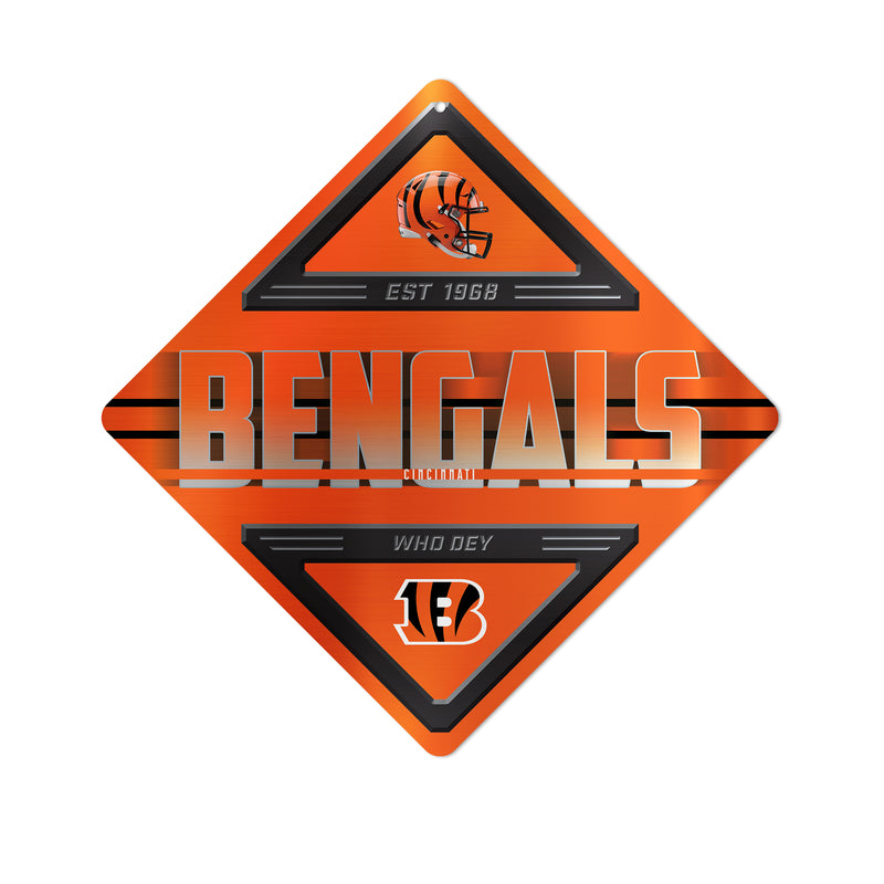 Bengals Metal Wall Sign 16.5 X 16.5