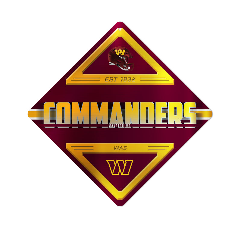 Commanders Metal Wall Sign 16.5 X 16.5