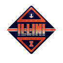 Illinois University Metal Wall Sign 16.5 X 16.5