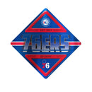 Philadelphia 76ers Metal Wall Sign (16.5 X 16.5")