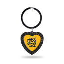 Kennesaw State Black Rhinestone Heart Keychain