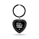 Eagles It'S A Philly Thing Slogan Black Rhinestone Heart Keychain
