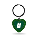 UNC Charlotte Colored Rhinestone Heart Keychain - Green