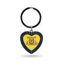 North Carolina A&T Navy Rhinestone Heart Keychain