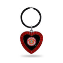 Louisiana Lafayette Red Rhinestone Heart Keychain